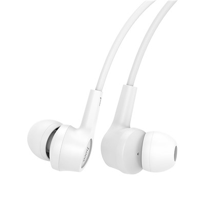 Проводные наушники с микрофоном внутриканальные Hoco M50 Daintiness universal Jack 3,5  (white)