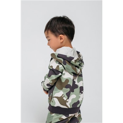 Куртка для мальчика Crockid КР 301682 светлый беж, камуфляж с динозаврами к332
