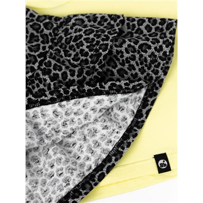 Комплект для девочки Baby Boom КД511/1-К-Б Банановый мусс + леопард чёрно-серый