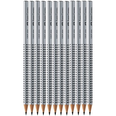 Набор карандашей художественные чернографитные Faber-Castell GRIP 2001 12 штук + 2 ластика + точилка