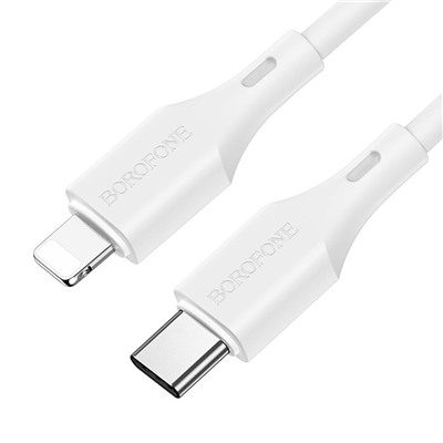 Кабель Type-C - Apple lightning Borofone BX49 PD  100см 3A  (white)