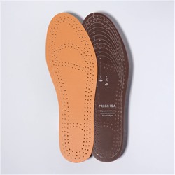 Стельки для обуви, универсальные, влаговпитывающие, р-р RU 46 (р-р Пр-ля 45), 29 см, пара, цвет бежевый