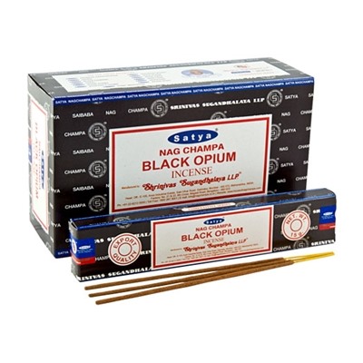 SATYA Black Opium 15g*12pcs / Ароматические палочки Черный опиум 15г*12уп