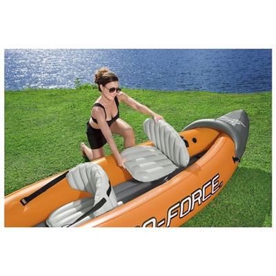 Байдарка Lite-Rapid X2 Kayak, 2-местная, вёсла 218 см, до 160 кг, 321 х 88 х 48 см, 65077 Bestway