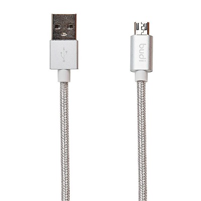 Кабель USB - Apple lightning budi M8J180 (повр. уп)  100см 2A  (silver)