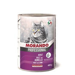 Влажный корм Morando Professional для кошек, паштет с ягнёнком, 400 г