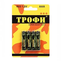 Батарейка AAA Трофи LR03 ENERGY POWER Alkaline (4-BL) (40/960)