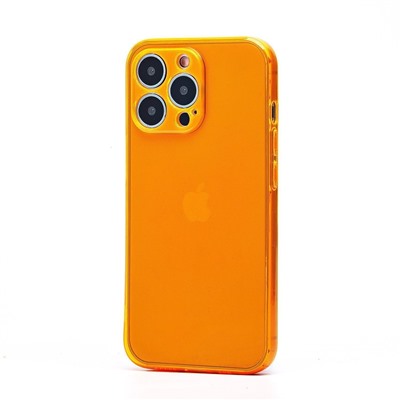 Чехол-накладка - SC344 для "Apple iPhone 13 Pro" (transparent/orange) (232037)