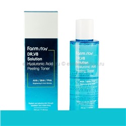 Тонер с гиалуроновой кислотой FarmStay DR.8 Solution Hyaluronic Acid Peeling Toner 210ml (125)