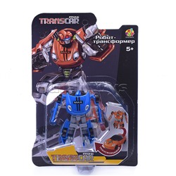 Transcar mini робот-трансформер, 8 см, блистер (в асс. 2 вида, синий и оранжевый)