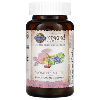 Garden of Life, MyKind Organics, Women's Multi, 60 Vegan Tablets
