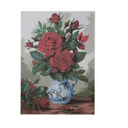 Канва с рисунком Ц-049 "Розы в кувшине" 42х55см