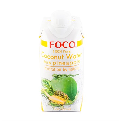 Кокосовая вода с соком ананаса FOCO, 330 мл