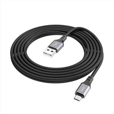Кабель USB - micro USB Hoco X92 (silicone)  300см 2,4A  (black)