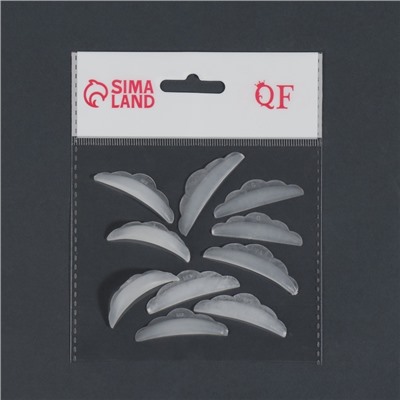 Набор валиков д/ламинир ресниц (наб 5пар цена за наб) силикон бел пакет QF