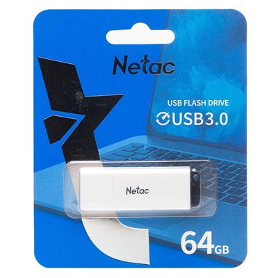Флэш накопитель USB 64 Гб Netac U185 с LED индикатором 3.0 (white)