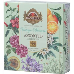 BASILUR. Ассорти Vintage Blossoms II карт.упаковка, 40 пак.