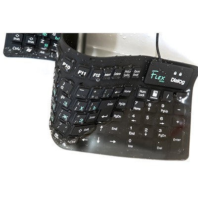 Клавиатура Dialog Flex KFX-03U мембранная USB (black)