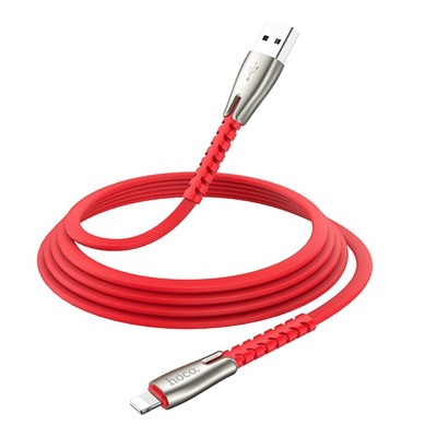 Кабель USB - Apple lightning Hoco U58 Core (повр. уп)  120см 2,4A  (red)