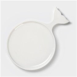 Блюдо фарфоровое сервировочное Magistro «Бланш. Рыбка», 28×20 см, цвет белый