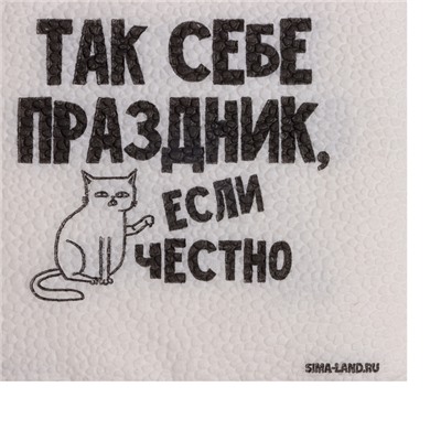 Салфетки бумажные однослойные "Так себе праздник", 24х24 см, набор 20 шт.