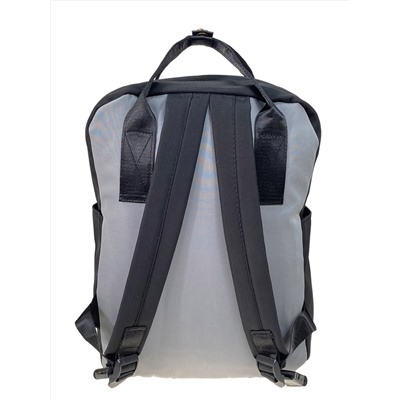 Молодежный рюкзак из текстиля, цвет серый с черным