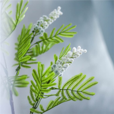 Цветок искусственный Мимоза 86 см / MNY-02 /уп 600/белая