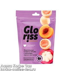 жевательные конфеты Gloriss Jefrutto со вкусом персик-мангостин 75 г.