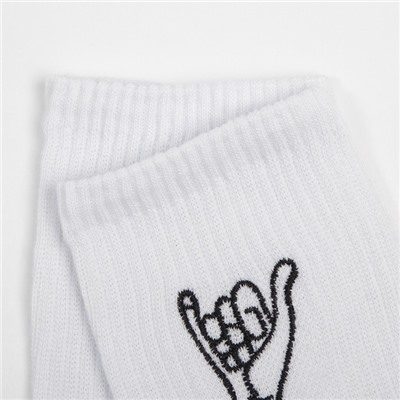 Носки MINAKU «Gesture», цвет белый, размер 40-41 (27 см)