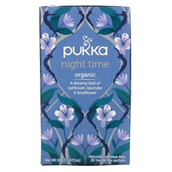 Pukka Herbs, вечерний чай, натуральный, без кофеина, 20 пакетиков с травяным чаем, 20 г (0,71 унции)