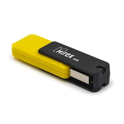 Флэш накопитель USB 4 Гб Mirex CITY (yellow/black)