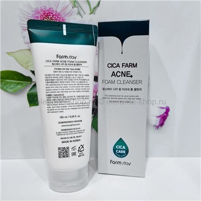 Пенка для проблемной кожи FarmStay Cica Farm Acne Foam Cleanser 180ml (125)