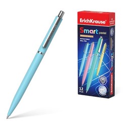 Ручка автоматическая шариковая 0.7мм Smart Pastel синяя 55389 Erich Krause