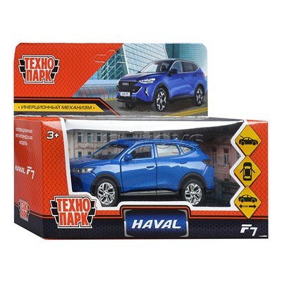 Машина металл Haval "Haval f7" 12 см, (дв, багаж, синий) инерц., в коробке