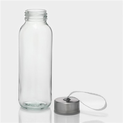 Бутылка для воды стеклянная в чехле «Милые животные», 300 мл, h=17 см, рисунок МИКС