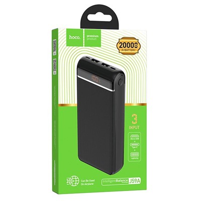 Внешний аккумулятор Hoco J59A 20 000mAh Micro/Type-C/Lightning/USB*2 (black)