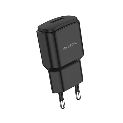 Адаптер Сетевой с кабелем Borofone BA48A Orion (повр. уп.) USB 2,1A/10W (USB/Lightning) (black)