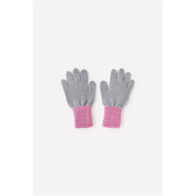 Перчатки для девочки Crockid КВ 10005 светло-серый меланж, коралл