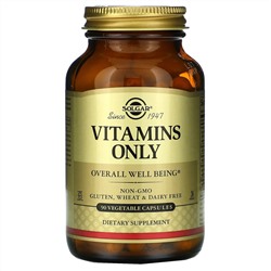 Solgar, Vitamins Only, витамины, 90 вегетарианских капсул