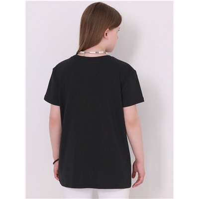 футболка 1ДДФК4512001; черный / Коты мяукают