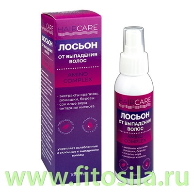 Лосьон от выпадения волос HAIR CARE AMINO COMPLEX фл. 100мл СПРЕЙ "МедикоМед"