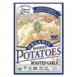 Edward & Sons, Organic Mashed Potatoes, Roasted Garlic, 3.5 oz (100 g)