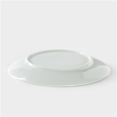 Тарелка фарфоровая «Белый шиповник», d=17,5 см