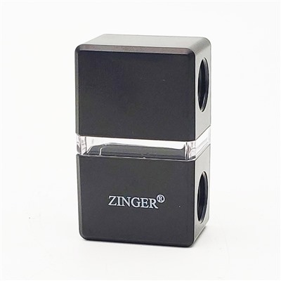 Zinger Точилка для косметического карандаша двойная / SH-24, пластик, черный