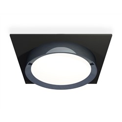 Комплект встраиваемого светильника XC8062007 SBK/PPH черный песок/графит полированный GX53 (C8062, N8133)