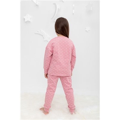 Пижама для девочки Crockid К 1581 розовый зефир, сердечки