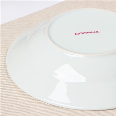 Тарелка керамическая глубокая Доляна «Сакура», 600 мл, d=20,5 см, цвет белый