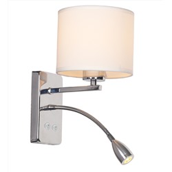 Настенный светильник Escada 552/A LED*1W+E27*60W Chrome/White