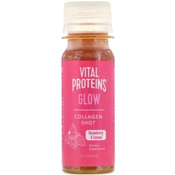 Vital Proteins, коллагеновый напиток для сияния кожи, клубника и лимон, 59 мл (2 жидк. унции)