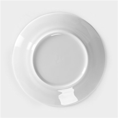 Тарелка фарфоровая «Надежда», d=17,5 см, белая